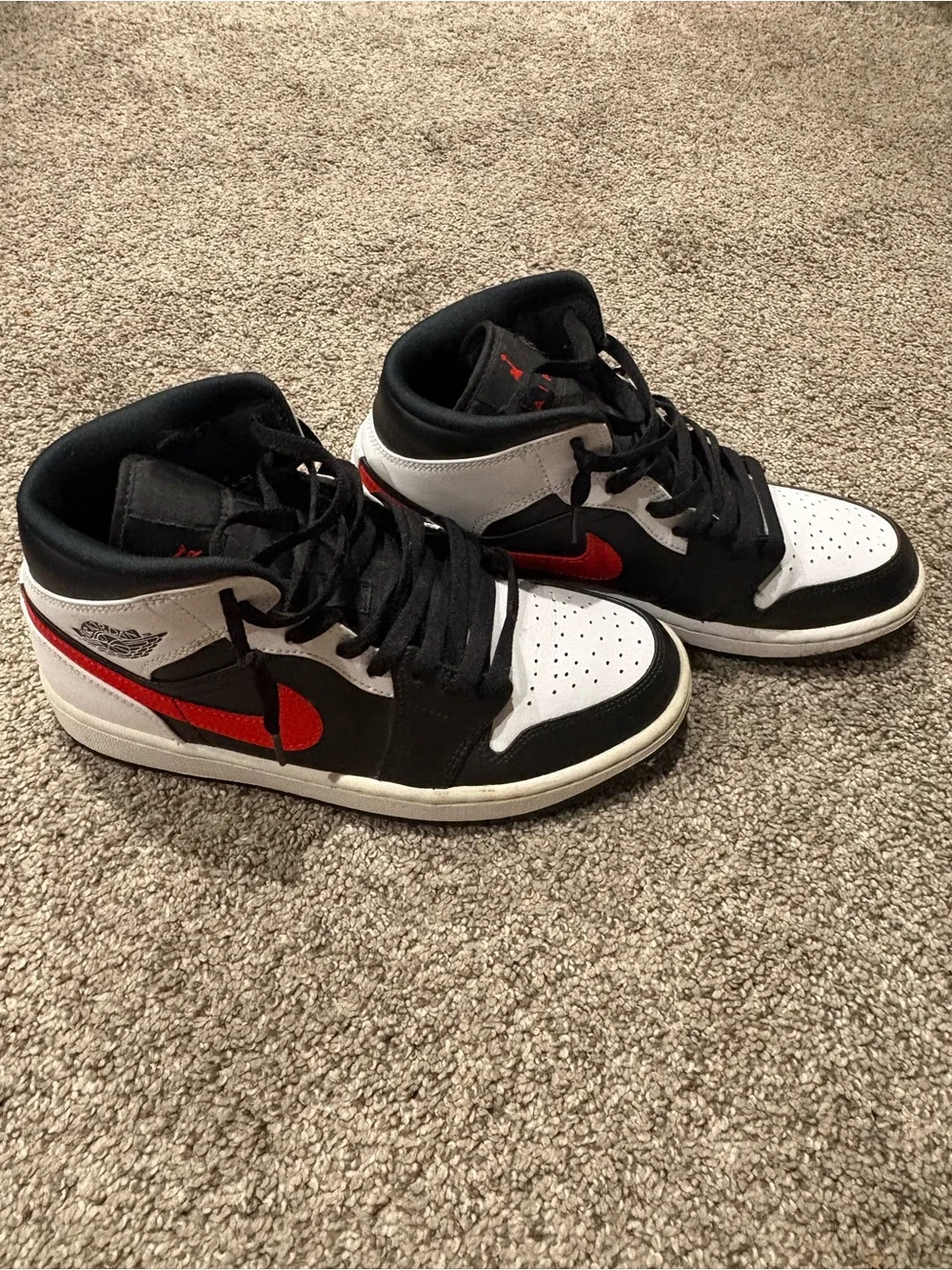 Jordan High-Top Sneakers - Black / White / Red